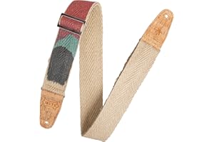Levy's Leathers 2" Wide Vegan Friendly Hemp Webbing Guitar Strap; Sunset Pattern (MH8P-003)