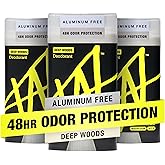 W by Jake Paul Aluminum-Free Deodorant, Odor Blocking, Vitamin-Infused Deodorant for Men - Deep Woods 2.6 oz (Pack of 3)