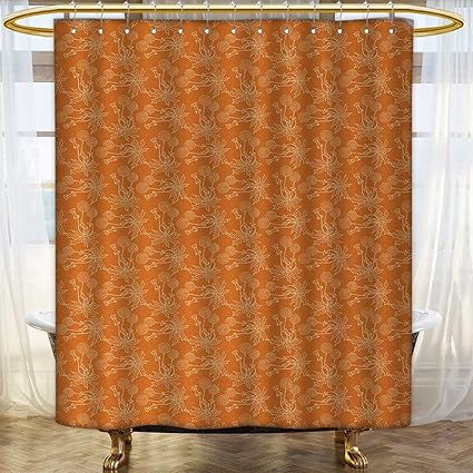 Amazon Com Burnt Orange Shower Curtains Mildew Resistant