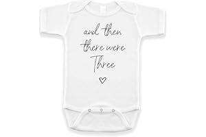 PINEAPPLE PANCAKE KIDS Then There Were Three Pregnancy Announcement Infant Bodysuit for Grandparents, Family and Friends