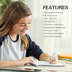 BITOSEE Refillable Retractable Quick Dry White Out