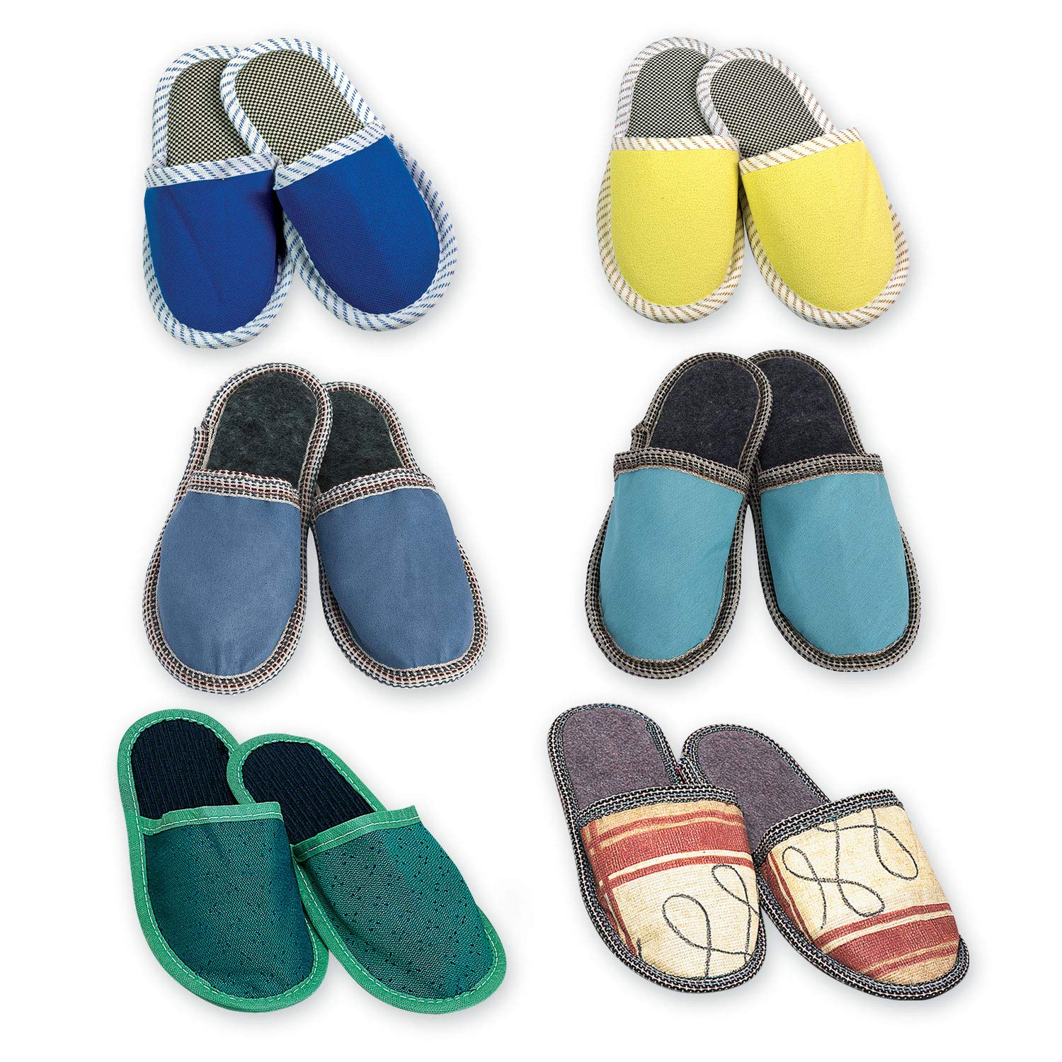 Parodi & Parodi Unisex Adults 190/C 190 / C Pantofole Misura 42-43, Stoffa, Assortiti, 8 UK