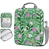 Dadanism 9-11 Inch Tablet Sleeve Bag Carrying Case with Shoulder Strap for iPad (A16) 11", iPad 10th Gen 10.9" Air 5/4, i-Pad Air/Pro 11", i-Pad 9/8/7th 10.2", Galaxy Tab A9+ Plus 11", Cyan+Flower