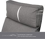 Grand patio Recliner Sun Lounger with Adjustable Backrest and Flip Table Dark view 8
