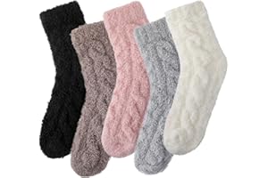 Clothirily Fuzzy Socks for Women, Super Soft Cozy Slipper Socks for Women, Women's Winter Warm Sleeping Sock