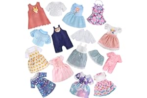 DIGABI Girl Doll Clothes and Accessories 12 Sets Doll Clothes for 12 Inch Dolls Alive-Baby Doll Clothes Dress Pajamas Swimsuits Lovely Baby Doll Outfits Accessories for Christmas Birthday for Little Girl