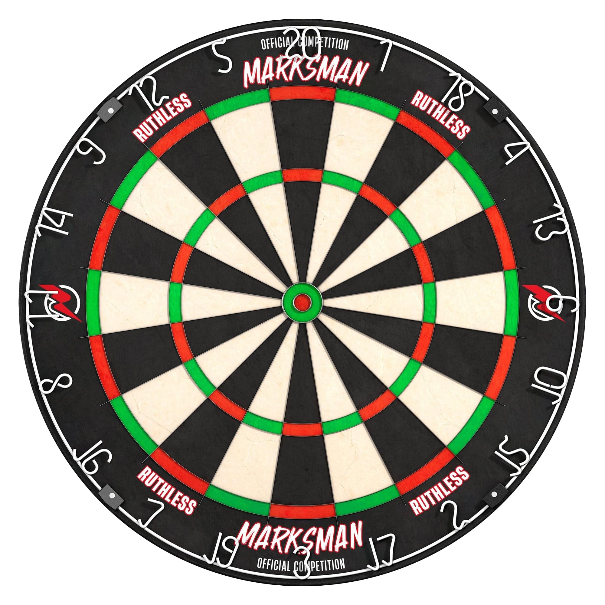Ruthless Marksman Dart Board | Professional Level Ultra Thin Wire Sisal Dartboard for Steel Tip Darts (DB072)