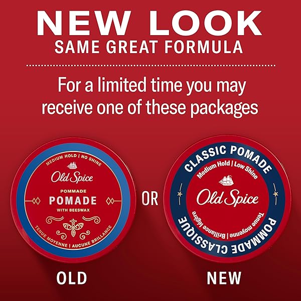 OLD SPICE CLASSIC POMADE FOR MEN, MEDIUM HOLD WITH LOW SHINE, 2.22 OZ