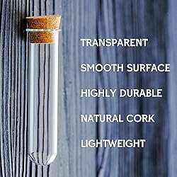 25PCS Plastic Test Tubes with Lids – 10ml Clear