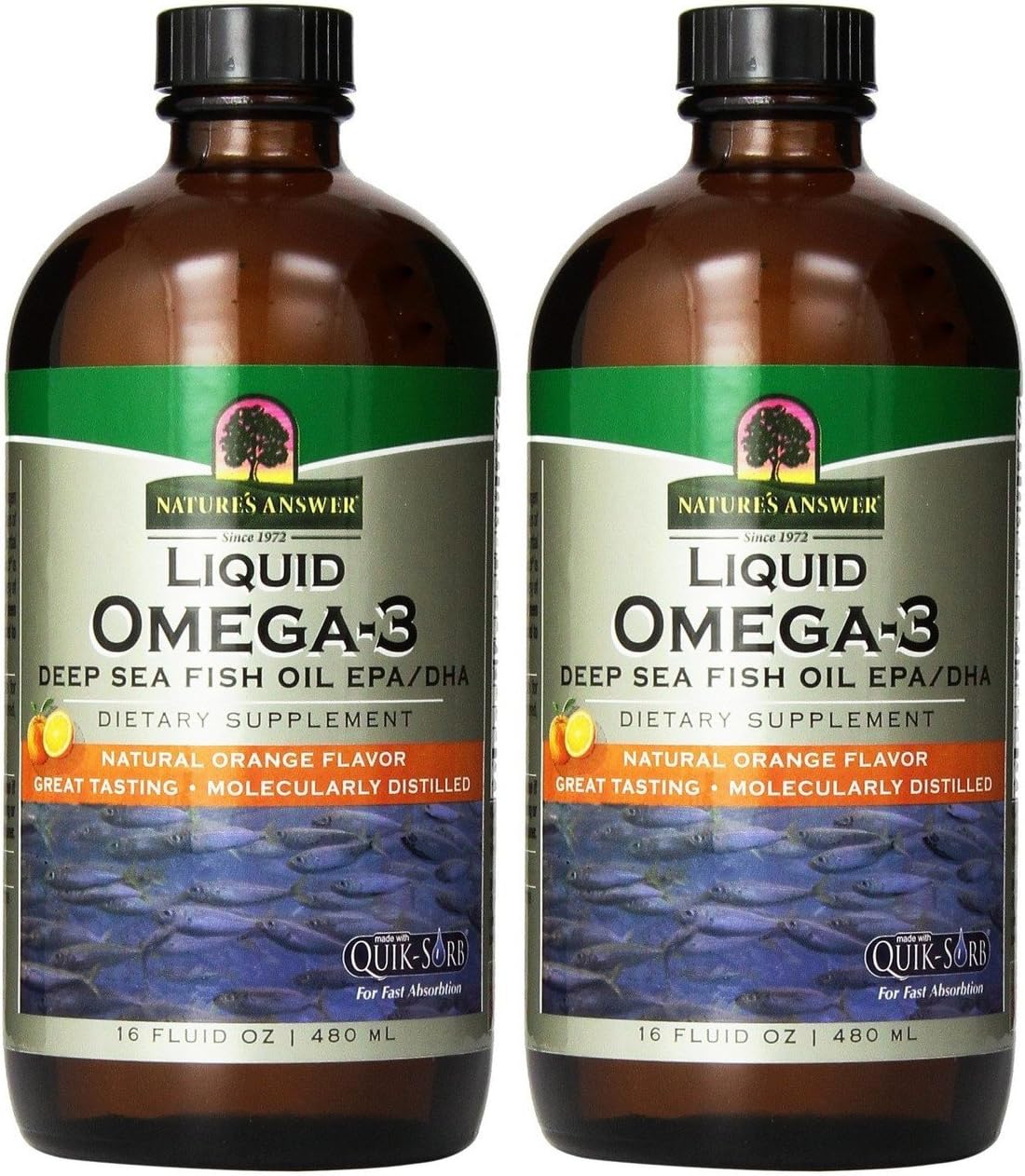 (2 Pack) - Natures Answer - Omega 3 Liquid | 480ml | 2 PACK BUNDLE