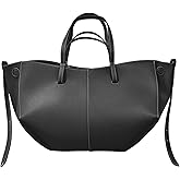 KYORI MAIYA Women's Ultrafiber Leather Trendy Work Tote Shoulder Hand Bag with Mini Bag and Pouch Included, Large