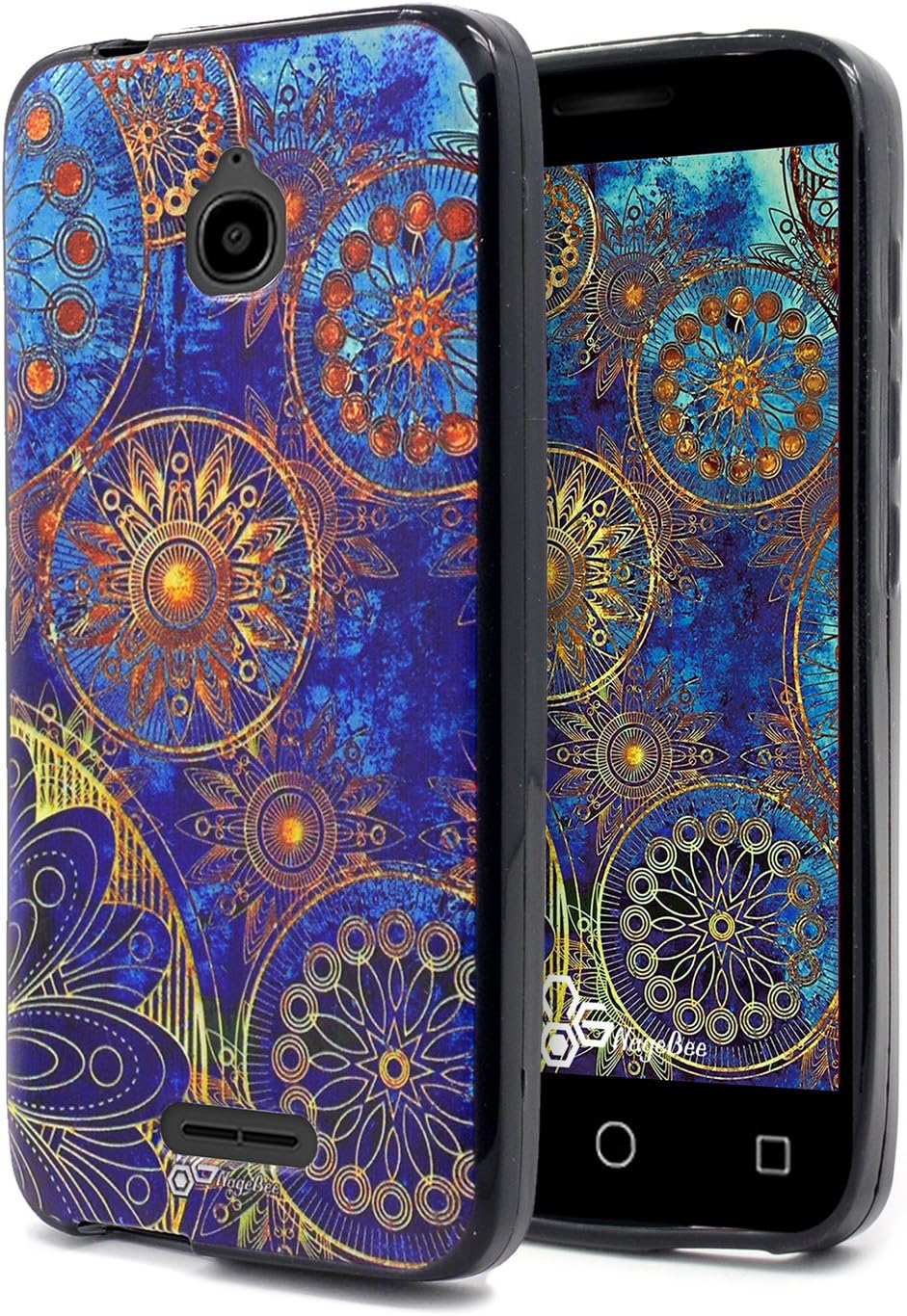 Alcatel Ideal Case, Dawn / Alcatel Pixi Avion 4G LTE / Pixi Bond / Streak, Nznd [Ultra-Thin] Premium [Sculptural Art Texture] Soft TPU Protective Flexible Durable Case - Gear Wheel
