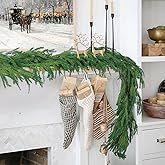 Green Garlands for Decoration,6FT Indoor Pine Garland for Christmas,Green Artificial Greenery Garland Real Touch Pine Garlands for Table, Mantle, Wall, Indoor