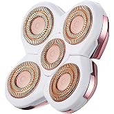 Women's Electric Shaver Replacement Heads, Face &amp; Body Razors, White