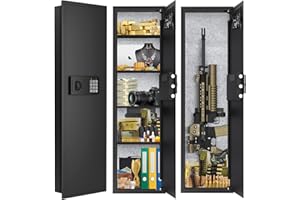 ZOGOLA 51.18" Tall Fireproof Wall Safes Between the Studs 16" Centers, Combination Lock in Wall Safe with Removable Shelf, Hidden Safe for Valuables Jewelry Money Certificate