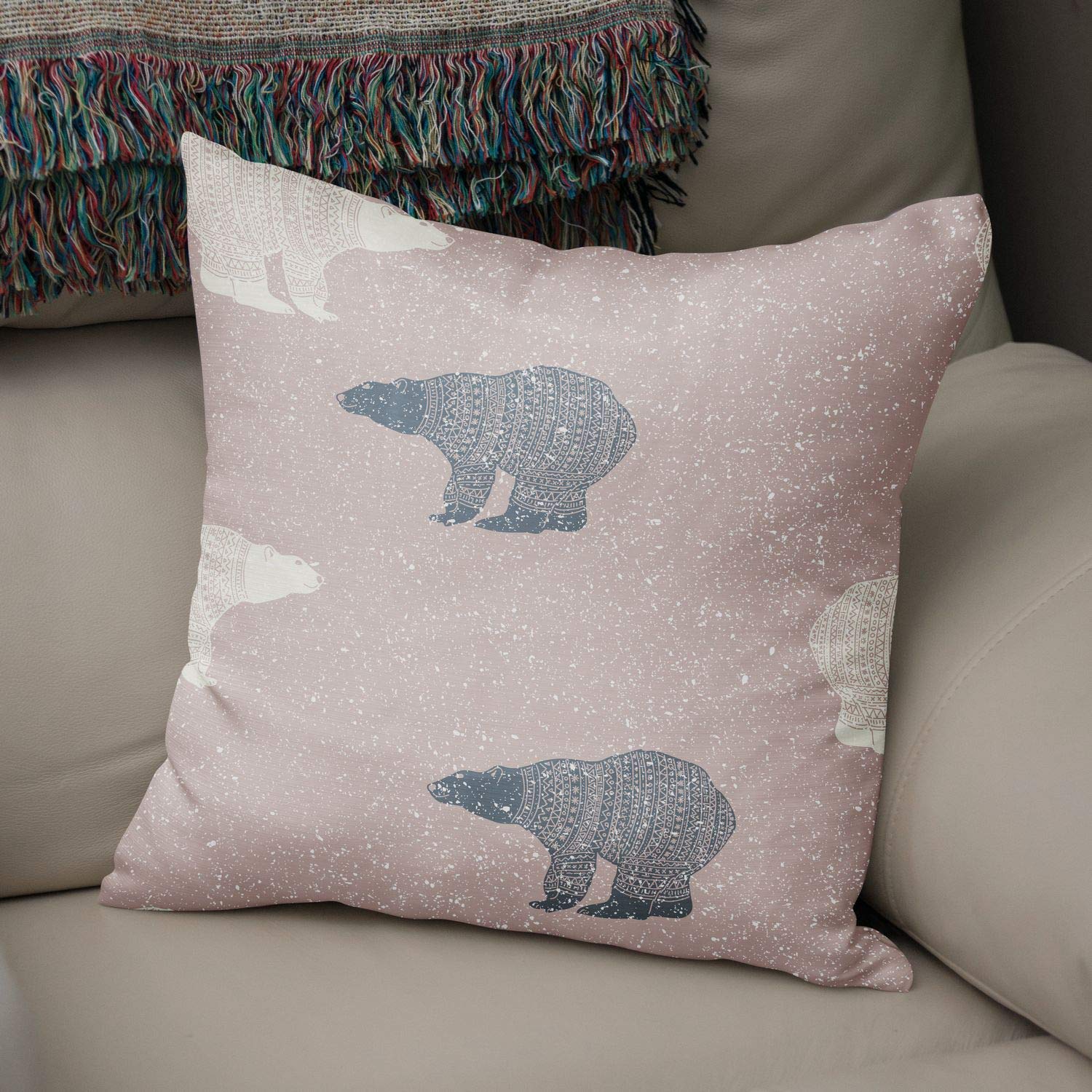 Bonamaison Decorative Cushion Cover Random Pattern, Throw Pillow Covers, Home Decorative Pillowcases for Livingroom, Sofa, Bedroom, Size:43X43 Cm - Designed and Manufactured in Turkey