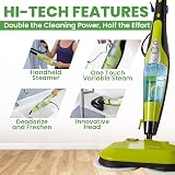 H2O HD 5-in-1 Plus Dual Buff Floor Steam Mop Handheld Cleaner view 5