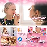 EVACOK Kids Makeup Set For Girls With Mirror Washable Starter Kit 4-12 view 3