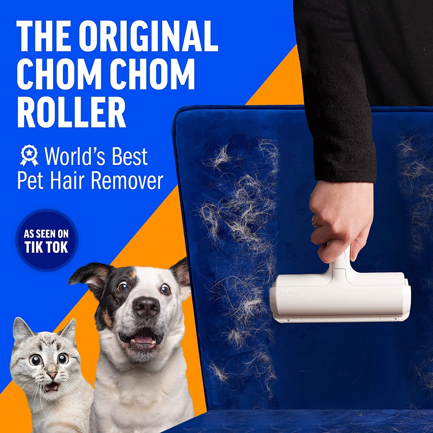 Chom Chom Roller Pet Hair Remover ChomChom Reusable Cat and Dog Lint