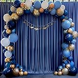 8x10FT Navy Blue Backdrop Curtains for Wedding