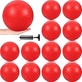 Hiboom 12 Pcs Playground Balls 5 Inch Dodgeball Playground Balls Kick Outdoor Inflatable with 1 Pcs Hand Pump for Adults Yoga Exercise Gym Schoolyard(Red)