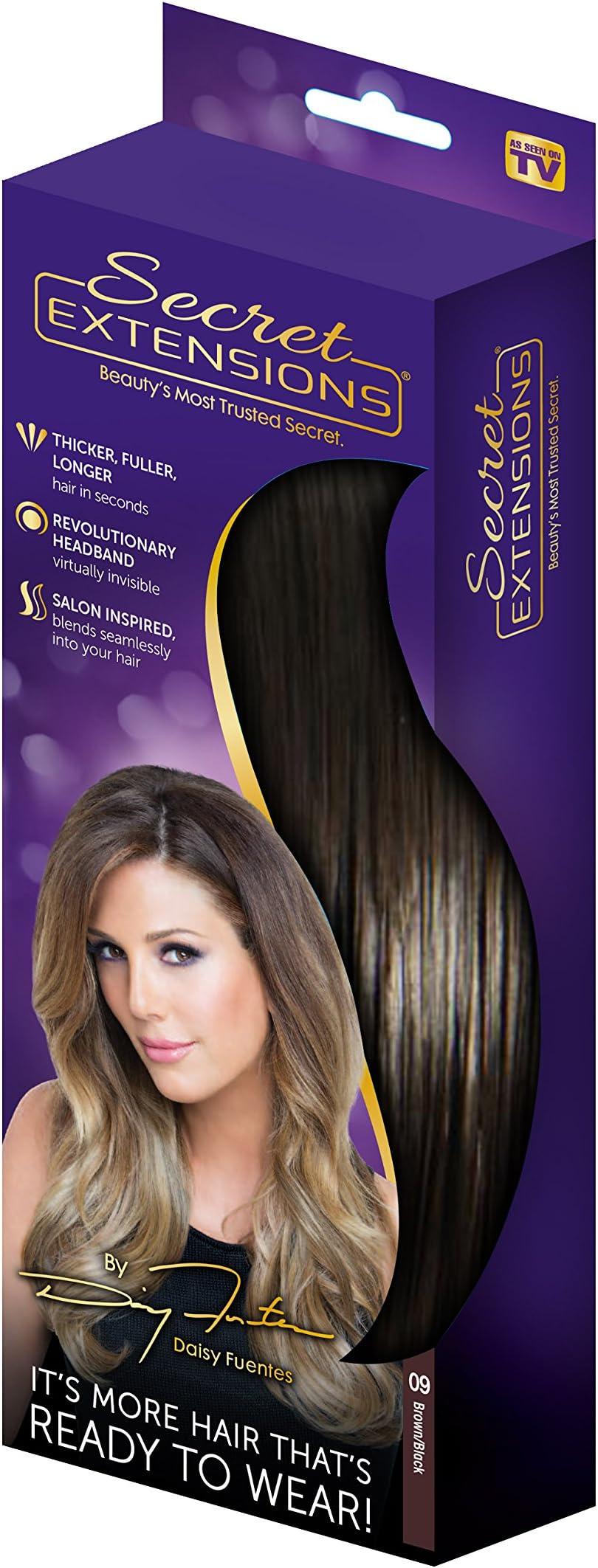 Secret Extensions - Hair Extensions by Daisy Fuentes, Brown/Black