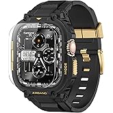 amBand M1 Sport Case Band for Apple Watch Ultra 3/2/1 & SE 3/2/1 & Series 11 10 9 8 7 6 5 4 3 49mm 46mm 45mm 44mm 42mm 41mm 40mm 38mm, Shockproof & Scratch Resistant Rugged Bumper for Men