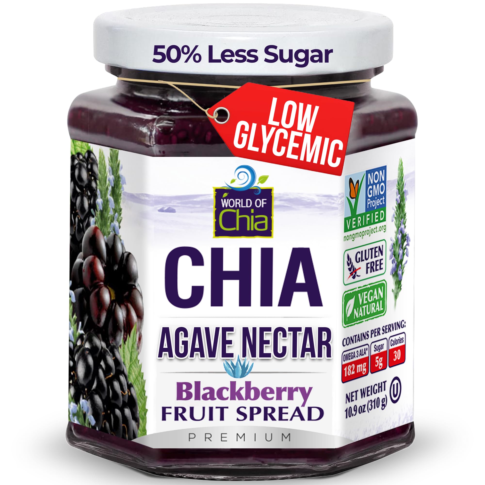 World of Chia Premium Chia Seeds Jam Variety Pack 