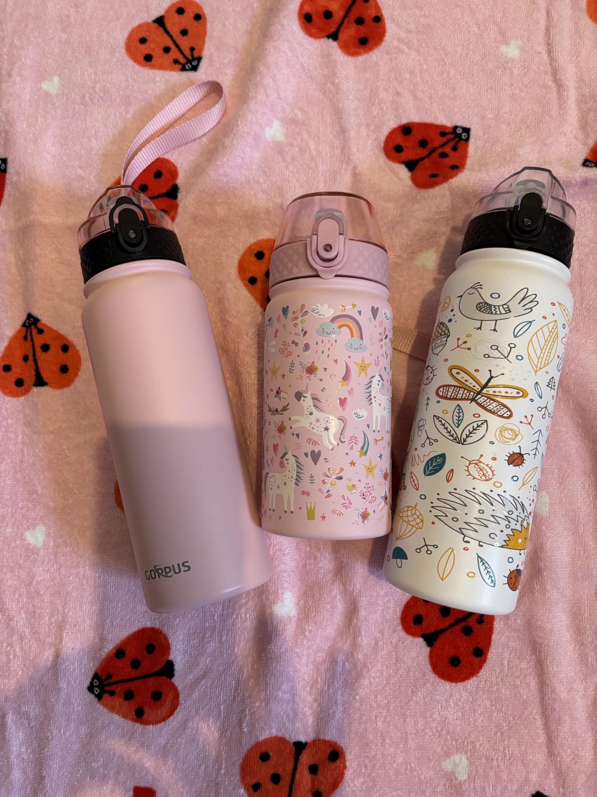 GOPPUS 600ml/20oz Edelstahl Wasserflasche mit Strohhalm Trinkflasche Sport Thermosflasche Auslaufsicher Flasche Water Bottle with Straw Thermoflasche Kohlensäure Trinkflasche 9