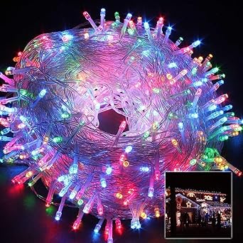 IshMukh LED Fairy String Lights, Diwali Christmas Lights with 8 Lighting Modes, Plug in for Indoor Outdoor Christmas Tree Garden Wedding Party,Home Decoration, Multicolor(20 M,72 LEDs)