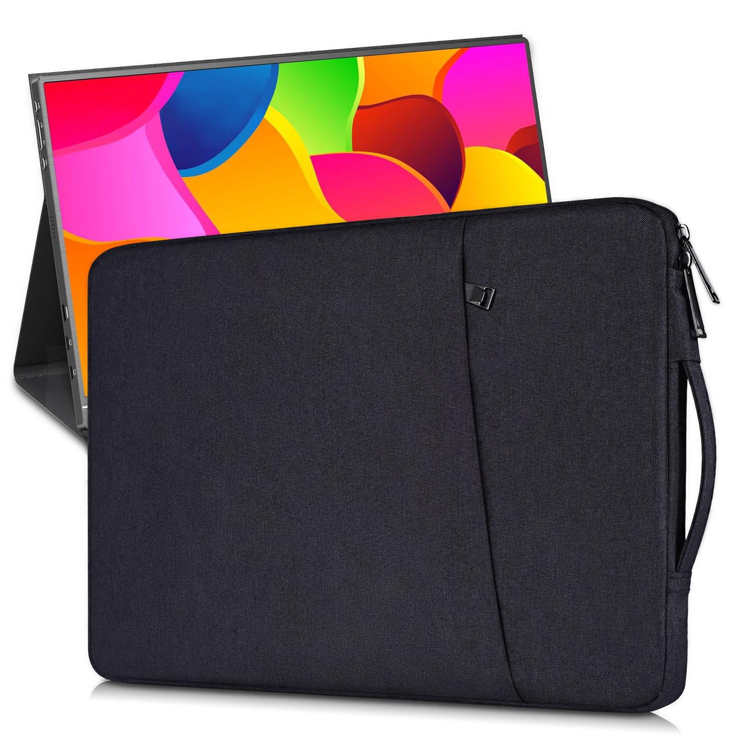 Photo 1 of 15.6-16.1 Inch Portable Monitor Sleeve Case for CAPERAVE KYY MNN VILVA InnoView ZSCMALLS QQH FANGOR HONGO CNBANAN ViewSonic, ASUS ZenScreen ACER Laptop External Display Travel Carrying Bag