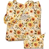 Miss Adola Aesthetic 2 Pack Corduroy Tote Bag - with Makeup Pouch Bag for Women Reusable Grocery Bag for Gym, Travel, Work