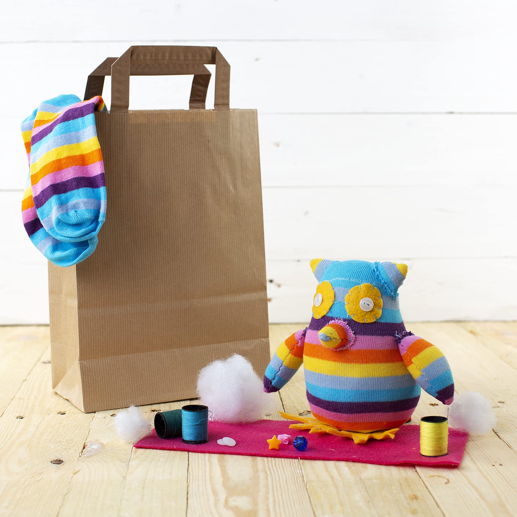 Sock Owl Craft Kit | Sock Creatures | Sewing kit | Craft kit for kids | Craft kits for adults | Make your own owl | Zoom party