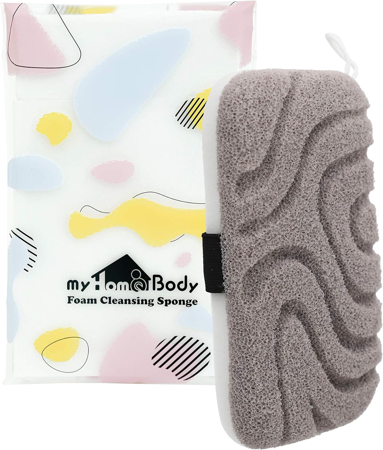 Luxury Mens Loofah Body Exfoliator | Loofah Sponge, Bath Sponge, Beauty Sponge Loofah for Women, 2 Sides, Dual Texture Shower Sponge for Mild Exfoliation and Gentle Cleansing - Body Sponge: Health & Personal Care