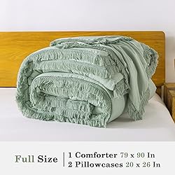 Andency Sage Green Tassel Comforter Set