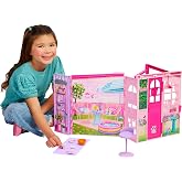 Barbie Weekend Escape House Playset | 10 Accessories Including Cookies to "Bake", Kitten, 4 Play Areas, 2 Bunk Beds &amp; 360-degree Play
