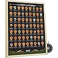 US National Parks Scratch Off Poster - National Park Gifts - National Park Map - National Park Posters - National Parks Scratch Off Travel Map - National Park Decor - National Park Wall Art 12”x16”