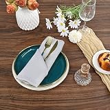 BIT.FLY Set of 20 Polyester Napkins 48x48cm Lace Silver Grey view 4