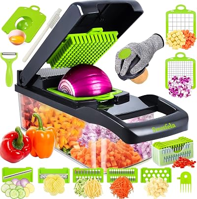Swetfela 18-in-1 Vegetable Chopper Slicer with 7 Blades