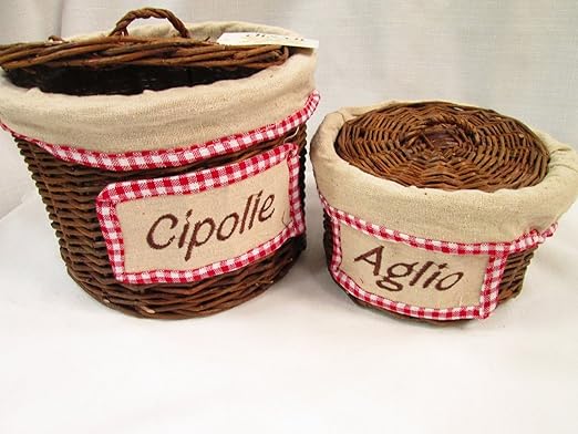 title=Cesto rustico porta cipolle e porta aglio