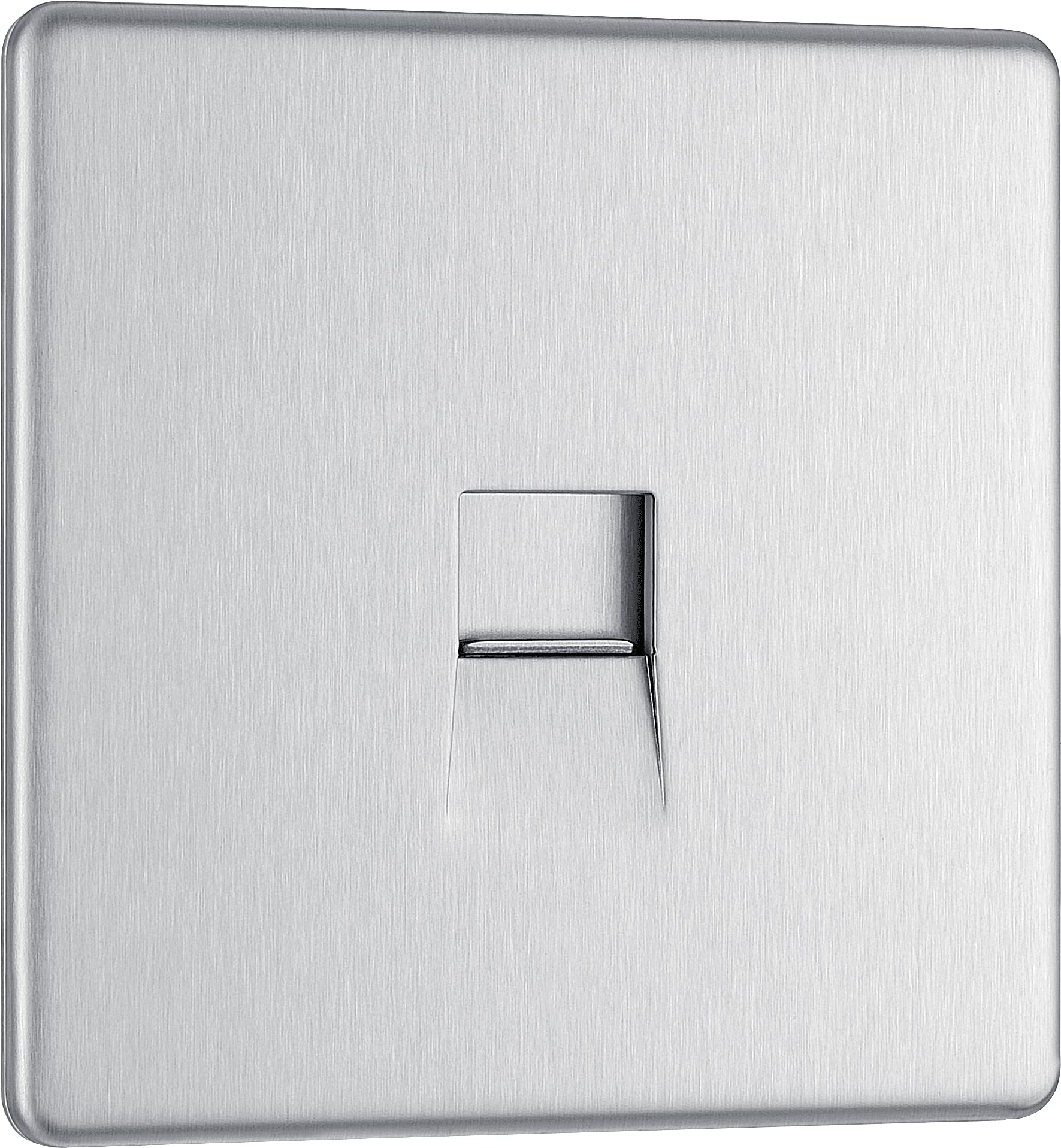 BG Electrical Screwless Flat Plate Single Telephone Master Socket