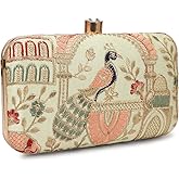 Hand Crafted LONGING TO BUY Designer Box Clutch - Zari Embroidery Hand Clutch