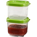 Rubbermaid Lunch Blox Sauce Containers, 3 Ounce, Green, Pack of 2