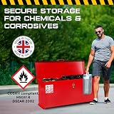 Horison Industries COSHH Cabinet Red Flammable Liquid Storage Fire Proof view 4