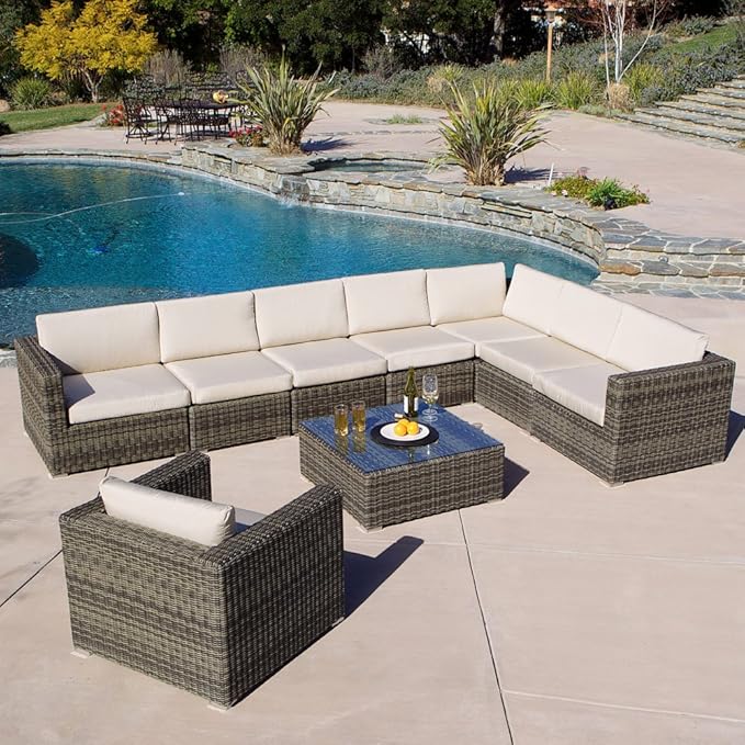Best Selling Home Decor Furniture Olivia 9 Piece Patio