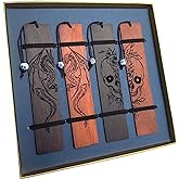 4 Pcs Wooden Bookmark Set, Book Marks for Book Lovers, Unique Bookmarks Gifts for Men Boy (Dragon and Skull)