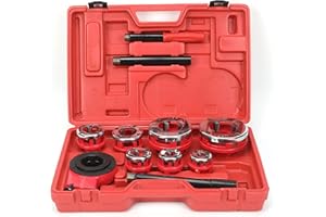 HFS(R Ratchet Pipe Threader Kit Ratcheting Pipe Threading Tool Set (7 dies 3/8", 1/2", 3/4",1", 1-1/4", 1-1/2", and 2")