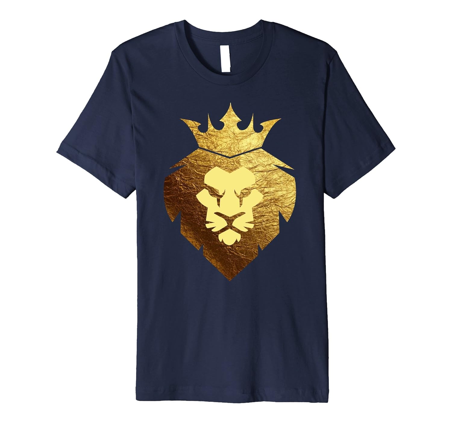 Gold King Lion Crown T-Shirt - King of the Jungle TShirt-ANZ