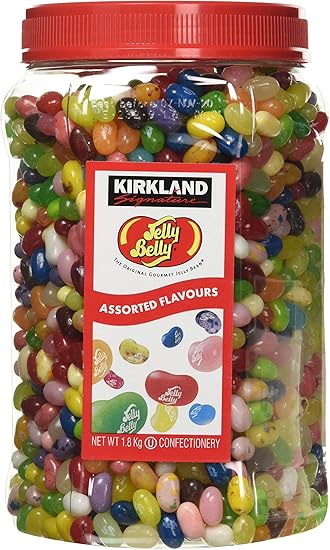 Kirkland Jelly Belly Bean Bulk Jar 1 8 Kg Pack Of 1 44 Flavours Sweets Cos730755 Amazon Co Uk Grocery
