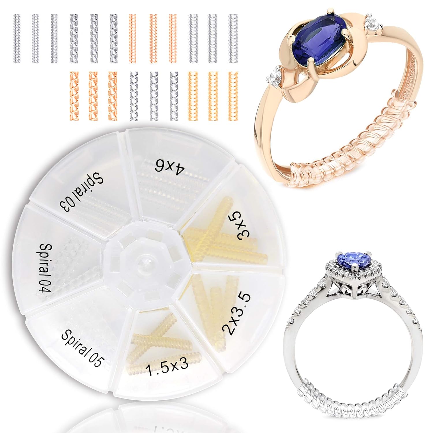 Assorted Ring Size Reducers for Loose Rings To Make Ring Smaller Invisible Clip Guard